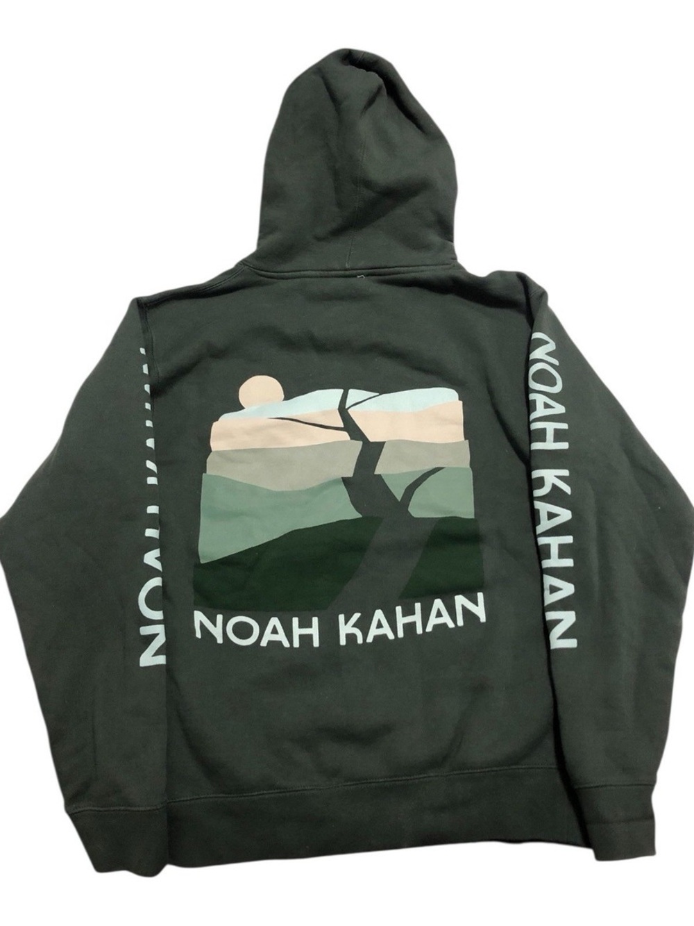 Dark Green Graphic Hoodie - Men's Sweater